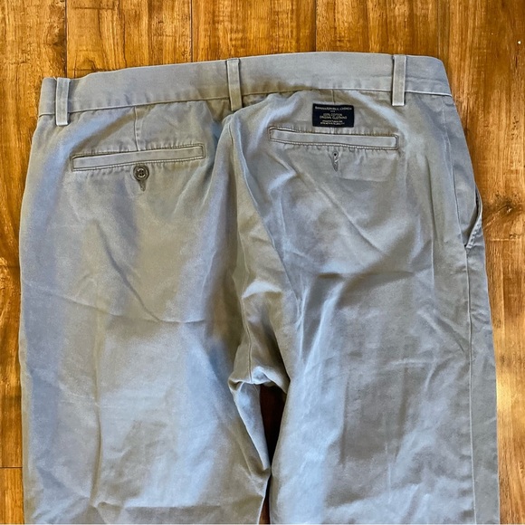 BANANA REPUBLIC Men’s Gray Khaki Chino Straight Front Slacks Size 35/34 - Picture 10 of 14